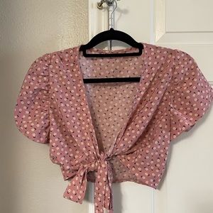 Shein wrap around shirt